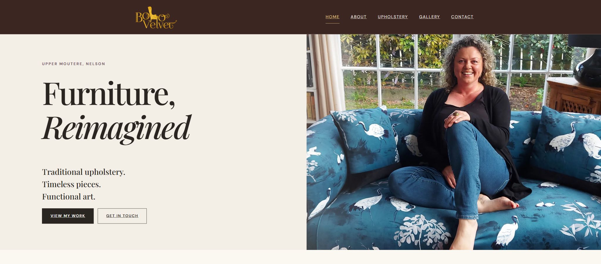 Boho Velvet website homepage