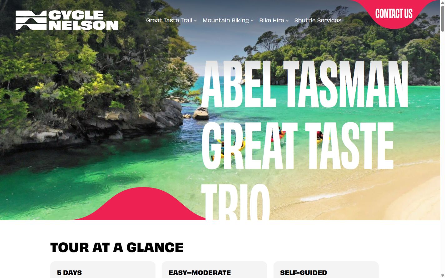 Cycle Nelson Great Taste Trio tour page