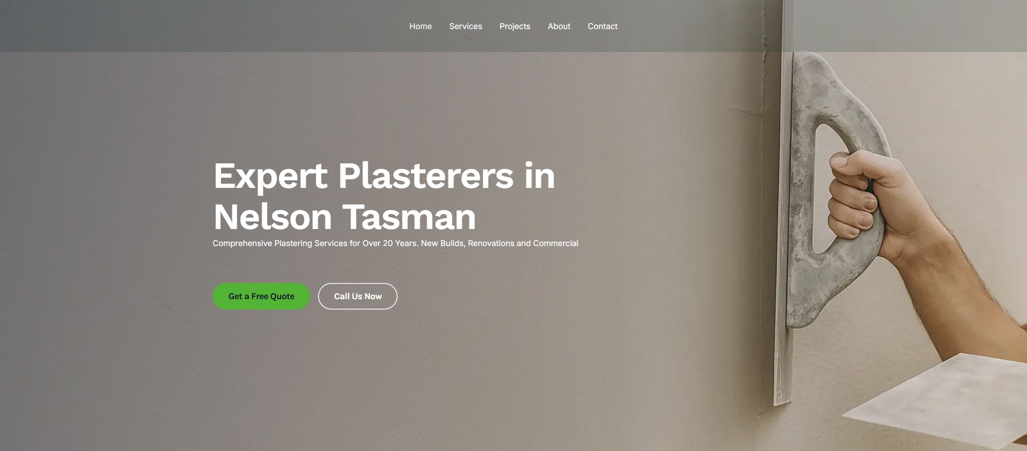 Progressive Plastering website homepage