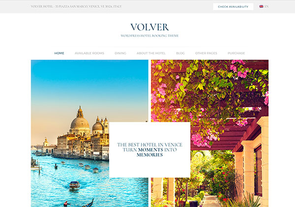 accommodation website template