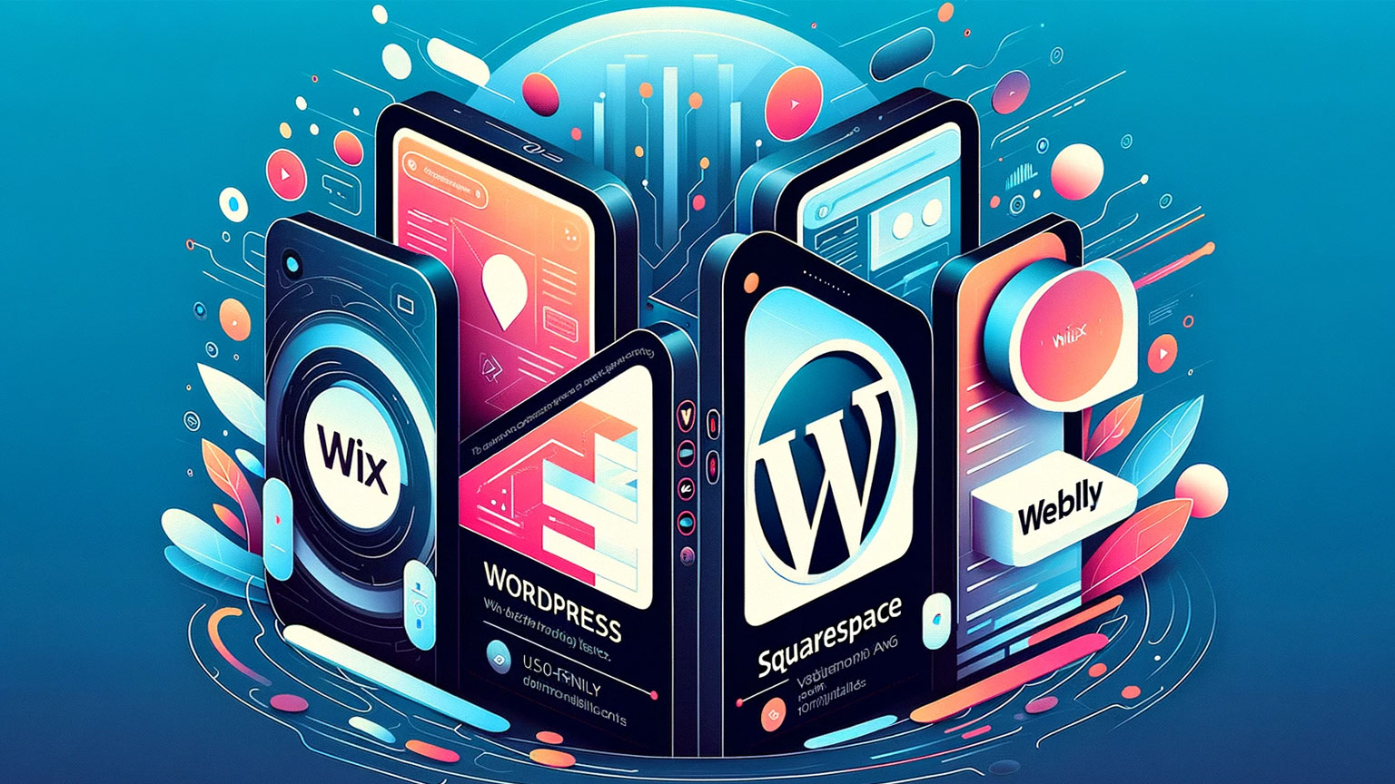 wordpress vs wix vs squarespace vs weebly